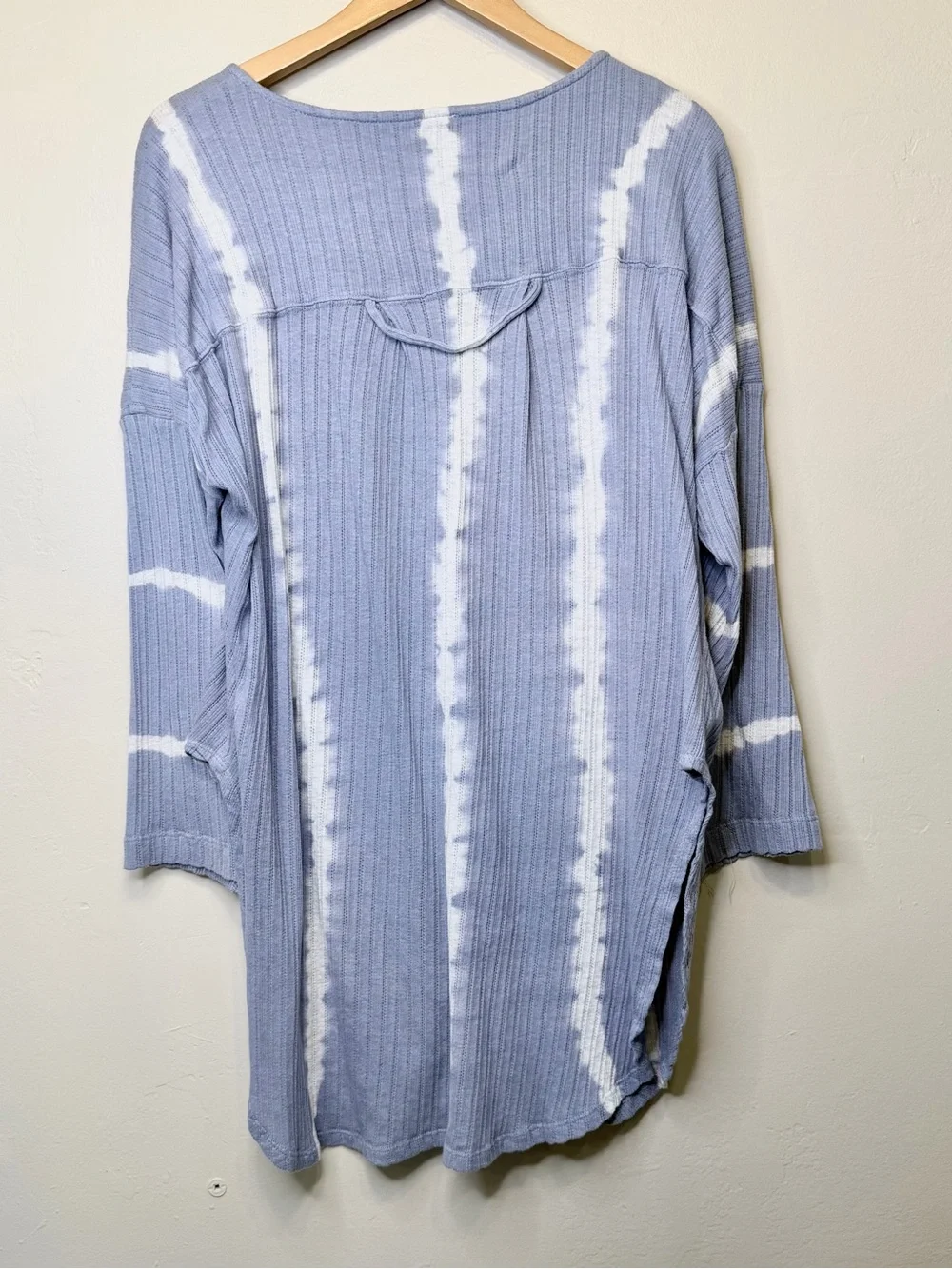 FP | Little Dream Dusty Blue Tie Dye Top & Botton Ribbed Two-Piece Lounge Set - Picture 4 of 16